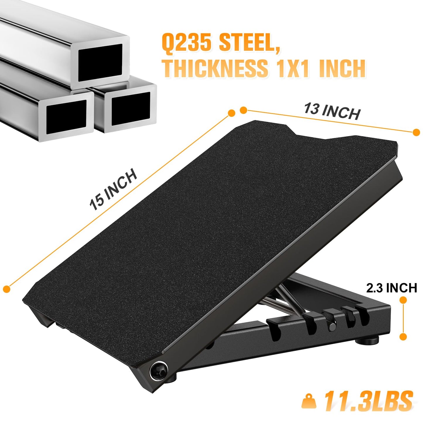 Naitesen Metal Slant Board Calf Stretcher for Squat, Pilates Stretching Equipment, 600lbs Weight Capacity Adjustable Incline Balance Board for Relieving Plantar Fasciitis Achilles Tendonitis Muscle Injuries Home Gym or Commercial