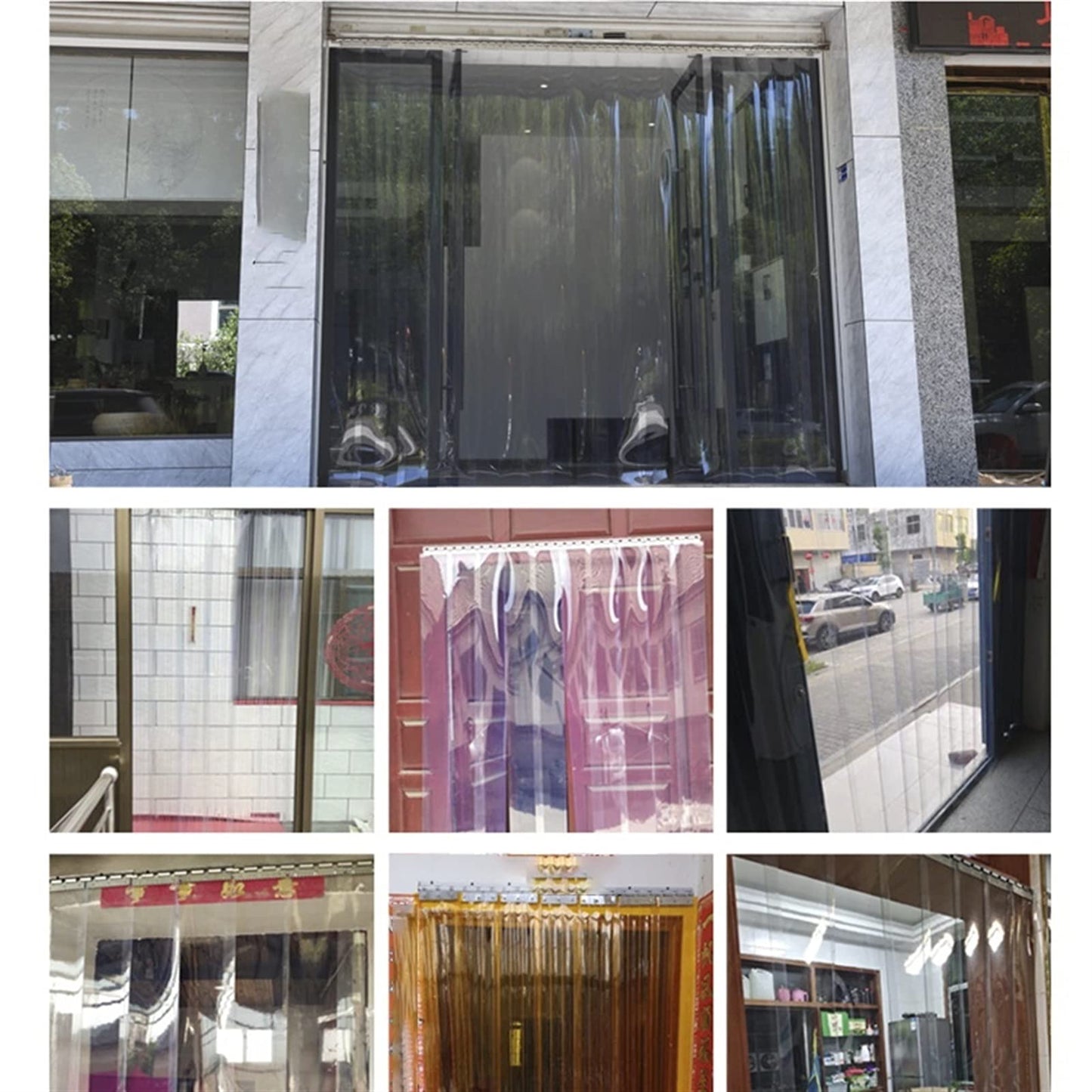 Clear PVC Strip Curtain for Freezer, Cold Room, Warehouse & Industrial Doors - 1.05x2m - Ideal for Butcher, Chiller, and Temperature-Controlled Environments,Clear,1.05x2m