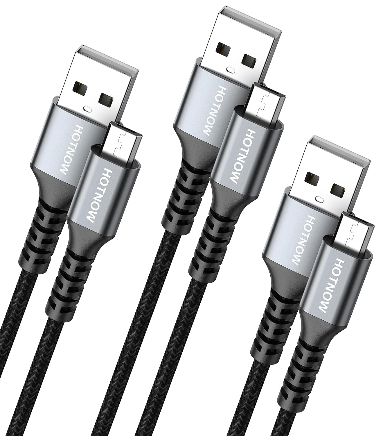 0.5FT [3Pack], 6 inch USB2.0 5V3A S7 S6 S7 S5,Note 5,PS4,Power Short Micro USB Cable High Speed Android Charger Cable