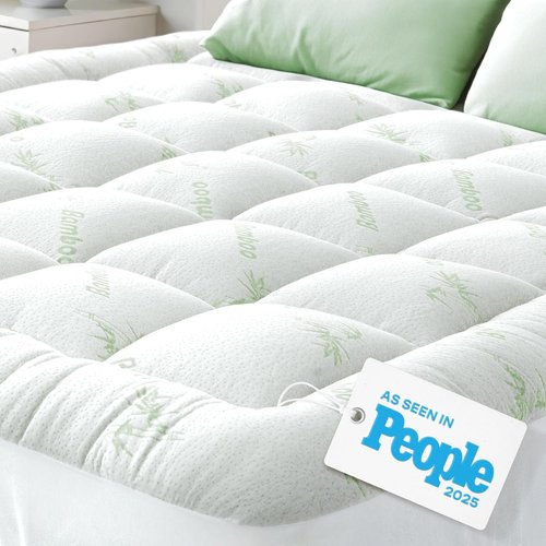 Niagara Ultra Soft Full XL Mattress Topper - Bamboo Viscose Pillow Top for Back Pain Relief | Naturally Cooling, Green