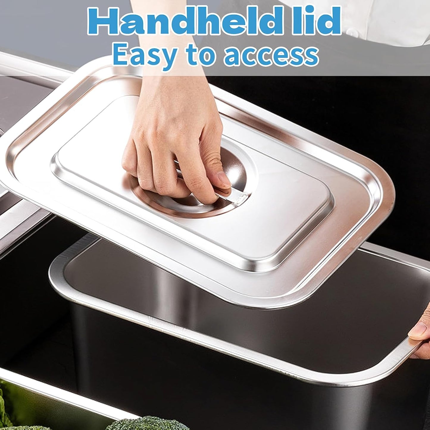 Skiennix 4-Inch Extra Deep Lasagna Baking Pan - 304 Stainless Steel with Lid | 8.5x12.4 Inch, Silver