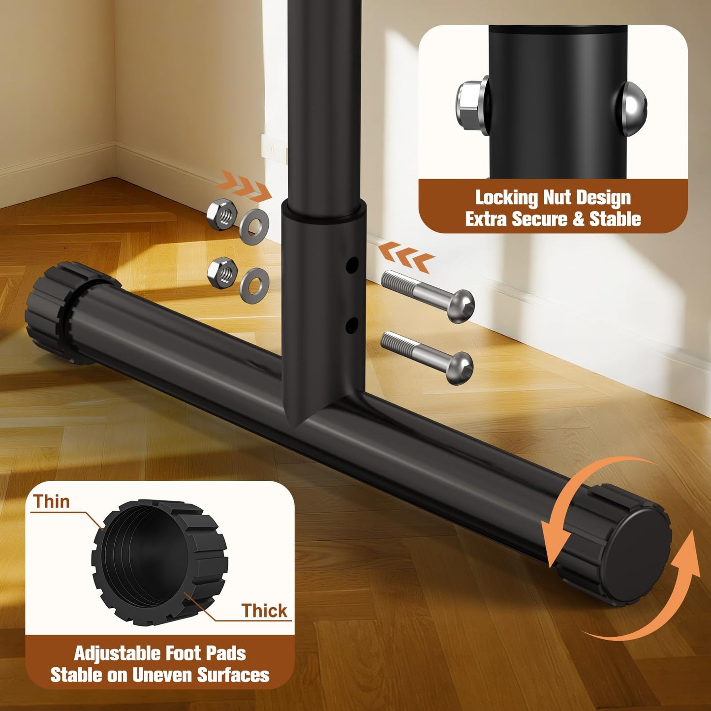 RELIFE REBUILD YOUR LIFE Push Up Bar,14in High Dip Station Functional Heavy Duty Dip Stands Fitness Workout Dip bar Station Stabilizer Parallette Push Up Stand (Black-04)