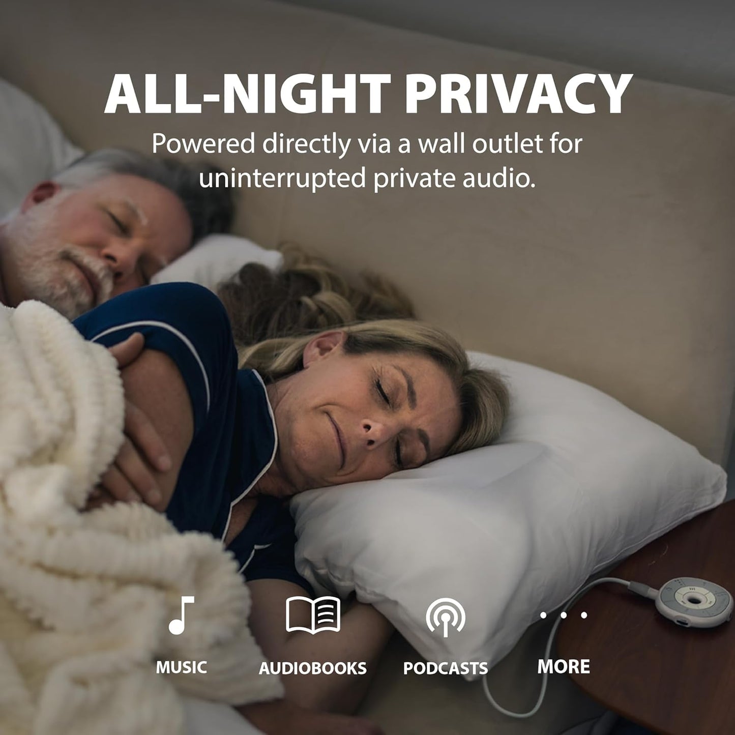 Avantree Slumber - Pillow Speaker for Sleeping, Private Audio with Built-in White Noise, Bluetooth & AUX Support