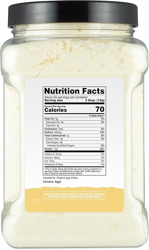 Nutricost Pantry Organic Egg White Protein Powder (1 LB) - GMO-Free, Gluten-Free