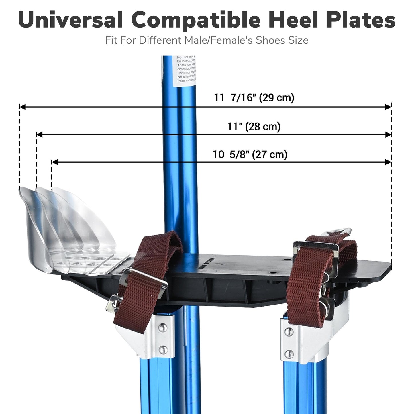 Yescom Drywall Stilts 24" - 40" Adjustable Aluminum Drywall Tool with Comfort Knee Pads for Ceiling Sheetrock Taping Parade Costume Cleaning String Light Decor - Non-Slip Blue Stilts