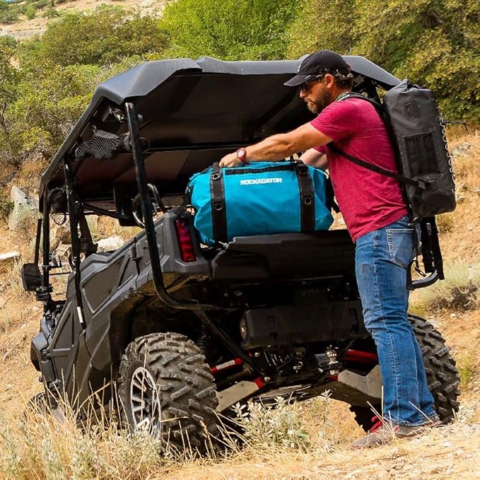 Waterproof Duffle Bag for Travel and Camping with Roll-Top Closure, Durable, All-Weather, and Versatile Dry Bag - Rockagator Mammoth Series (60 Liter, Black)