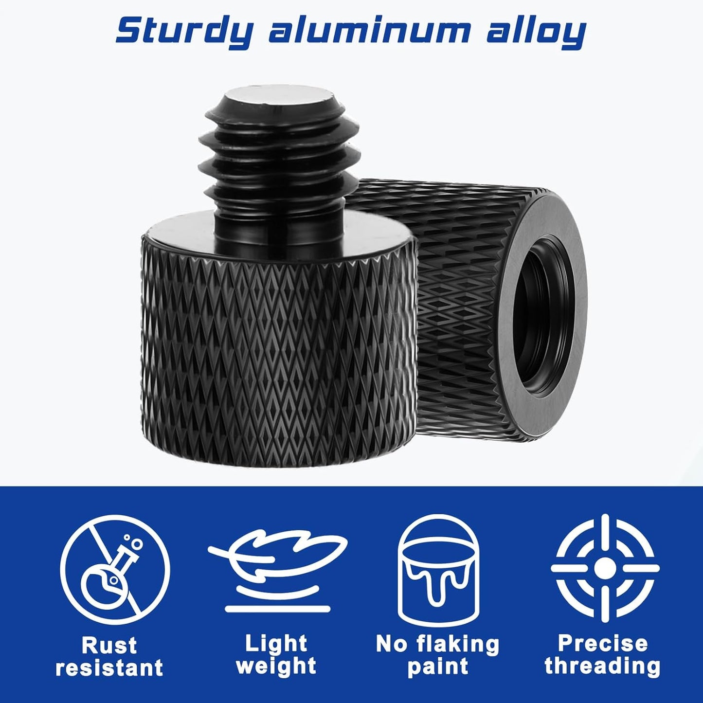 Xthrotsenk 6 1/4 3/8 3/8 1/4 Tripod Screw Adapter Pcs Aluminum Threaded Converter Male to Female and Male to Female