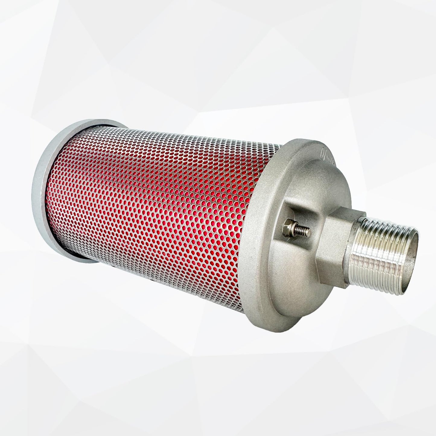 M20 XY-20 Air Compressor Muffler 2" NPT Male, Air Exhaust Silencer for Compressor Dryer Compressed Air Equipment and Systems, Single Chamber 145 PSI