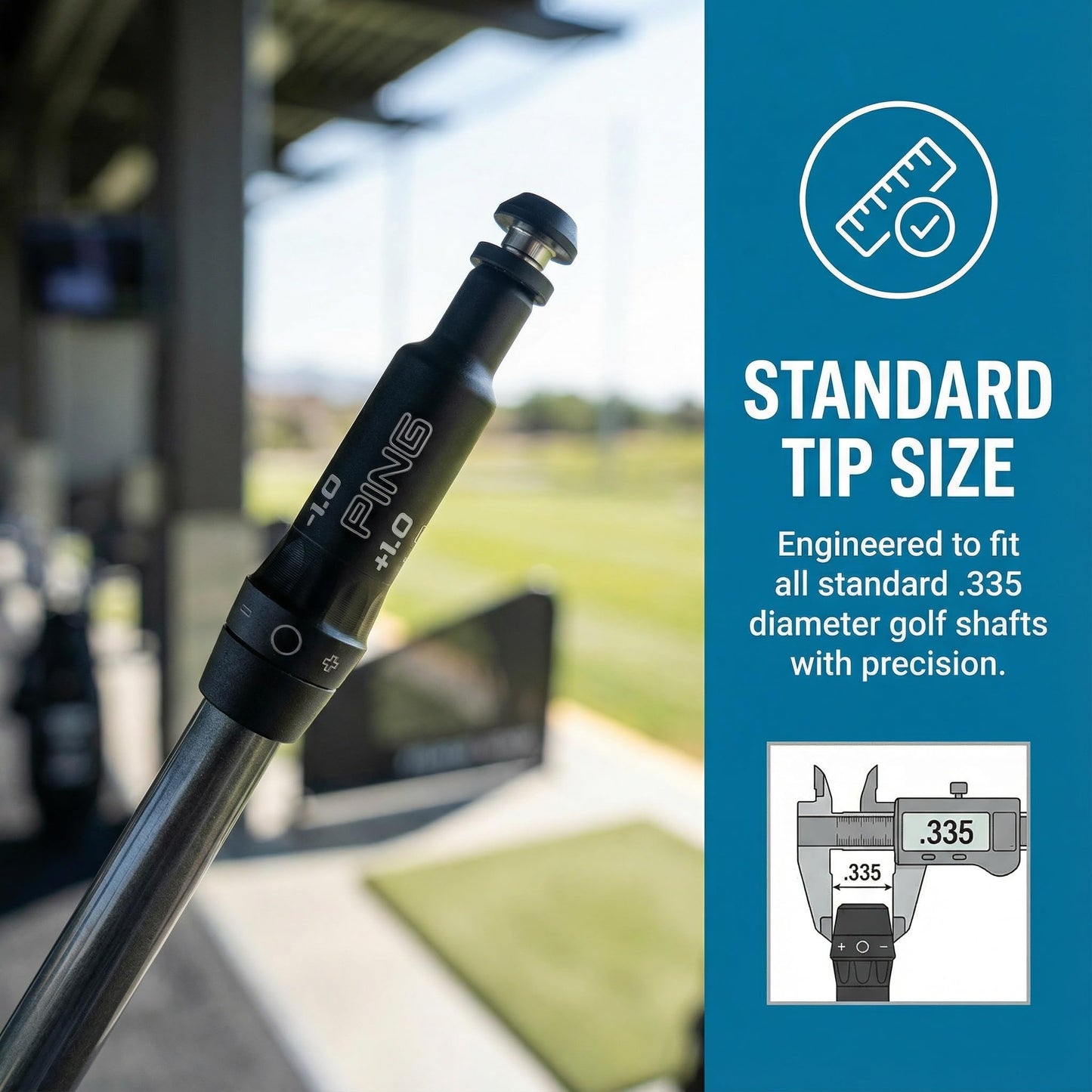 Gchee Golf Shaft Adapter Sleeve - 0.335" Tip Size, Compatible with P-ING G430/G425 Max/G410 Driver & Fairway Woods, Premium Golf Club Shaft Adapter for Golf Shaft Extension & Replacement (Black)