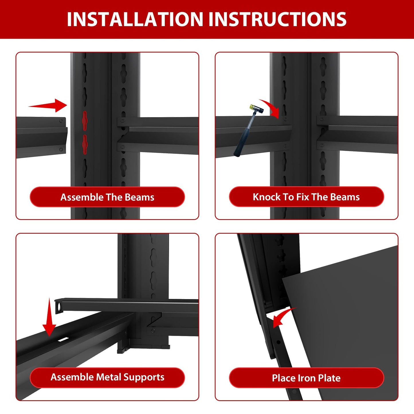KLRFUA 5-Tier Garage Shelving Unit | Adjustable Garage Shelves, Storage Racks, 3,600-Pound Capacity, Dimensions: 84H x 61.88W x 23.88D, Metal Store Shelving, for Garage Storage (5T-84H*61.88W*23.88D)