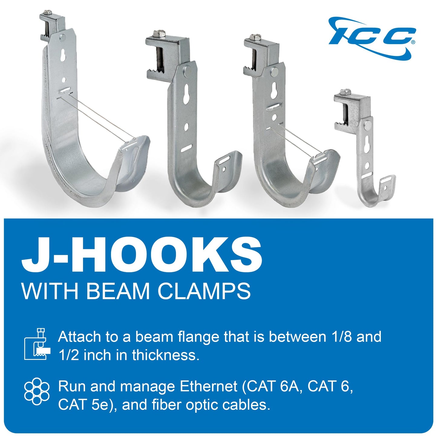 ICC J-Hook in 25 Pack (Beam Clamp, 4 in)