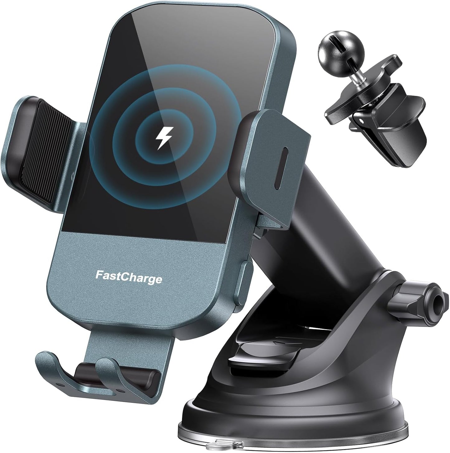 CHGeek 15W 15 14 13 12 11 S24 S23 S22 S21, S20, S10+, Wireless Car Charger, Fast Charging Auto Clamping Car Charger