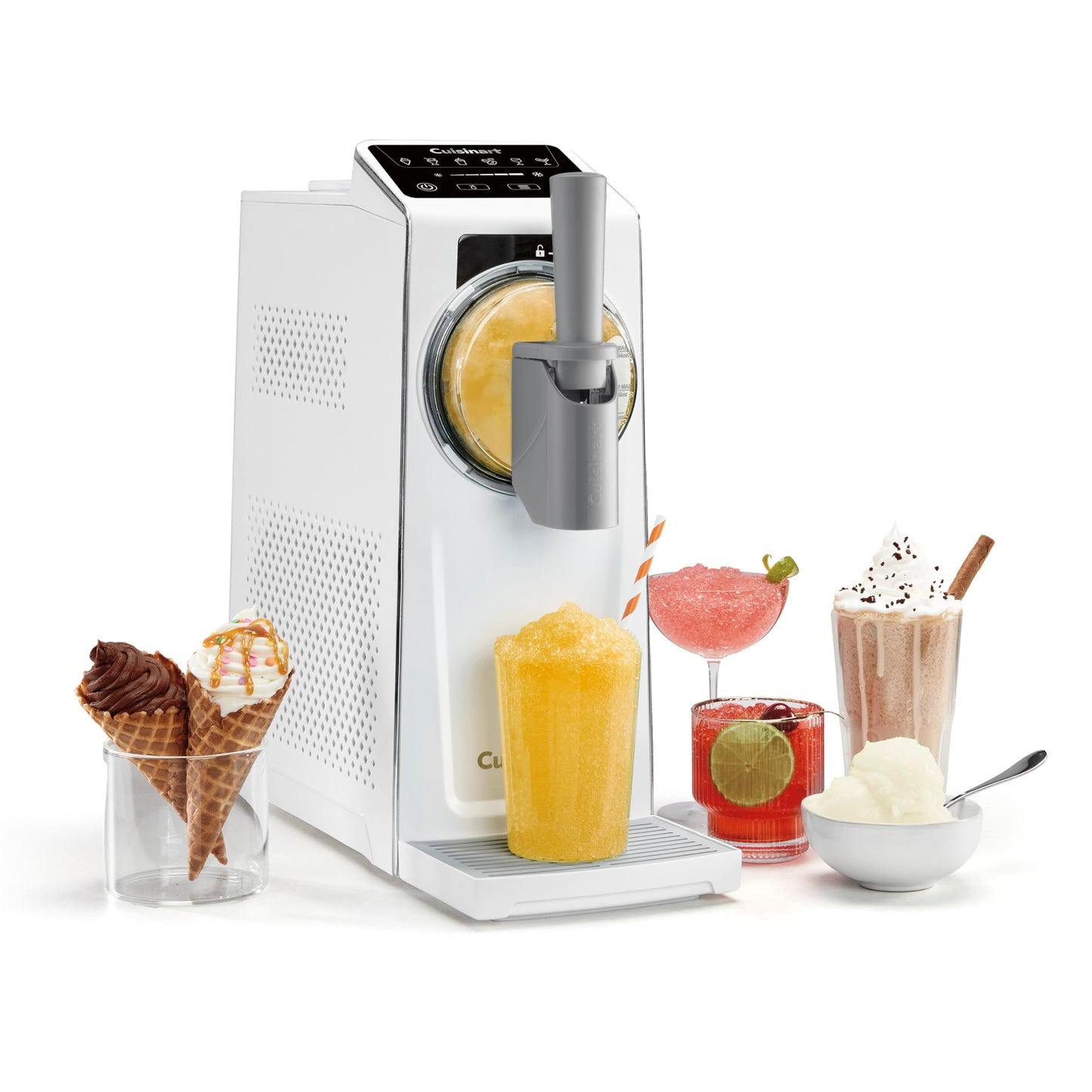 Cuisinart 6-in-1 Slushy & Soft-Serve Maker, Ice Cream Maker Machine Makes Soft-Serve Ice Cream, Slushies, Sorbet and More, Quick-Freeze Chill Technology Maintains Perfect Temperature, ICE-200