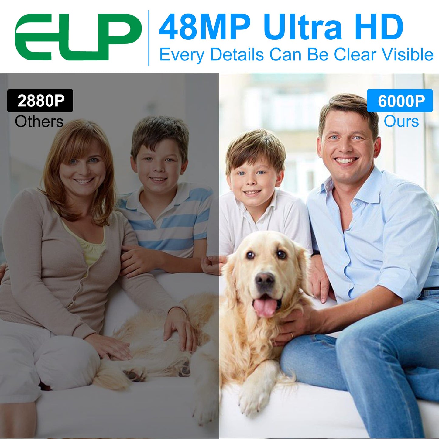 ELP 48MP Fast Autofocus USB Camera Module with 70degree No Distortion Lens for Computer Mini UVC USB2.0 Industrial Webcam Board 8000 * 6000 USB with Camera for Laptop PC Raspberry pi Jetson Nano