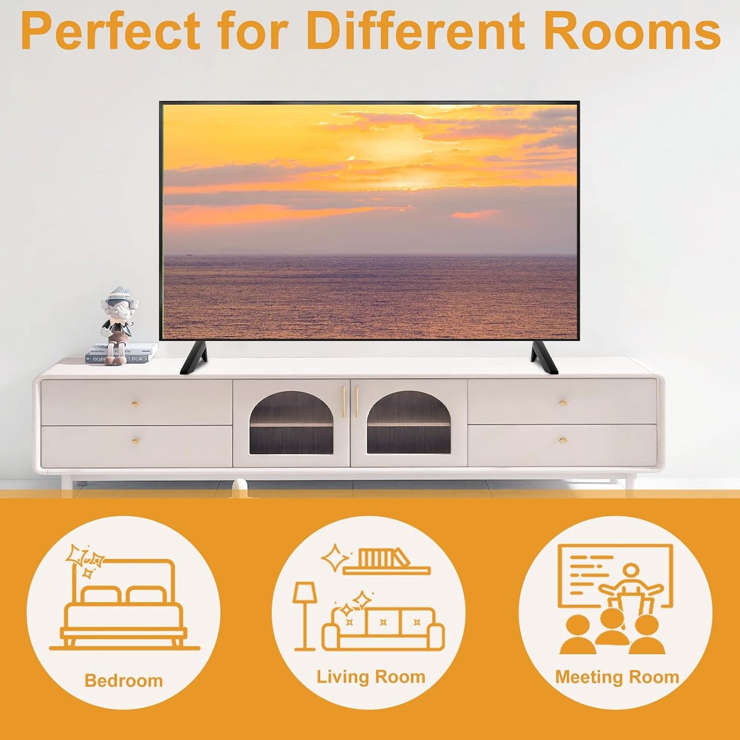 Motiexic 32L310U19 32L310U20 43LF421U19 50L420U, 32" 43" 50" Set, TV Legs for Toshiba TV Stand Base Replacement, Only