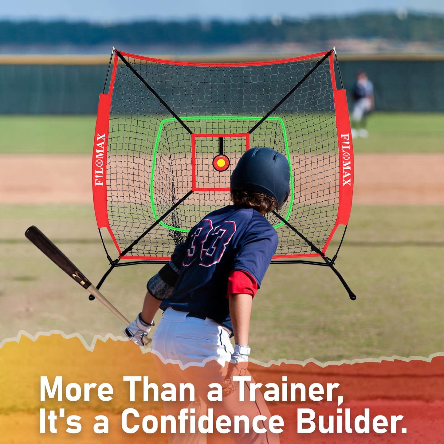5x5 FT Baseball & Softball Practice Net with Red Strike Zone & Target | Youth Baseball & Softball Training Net for Hitting, Pitching, Batting |for Accurate Throwing Practice,Includes Carry Bag.