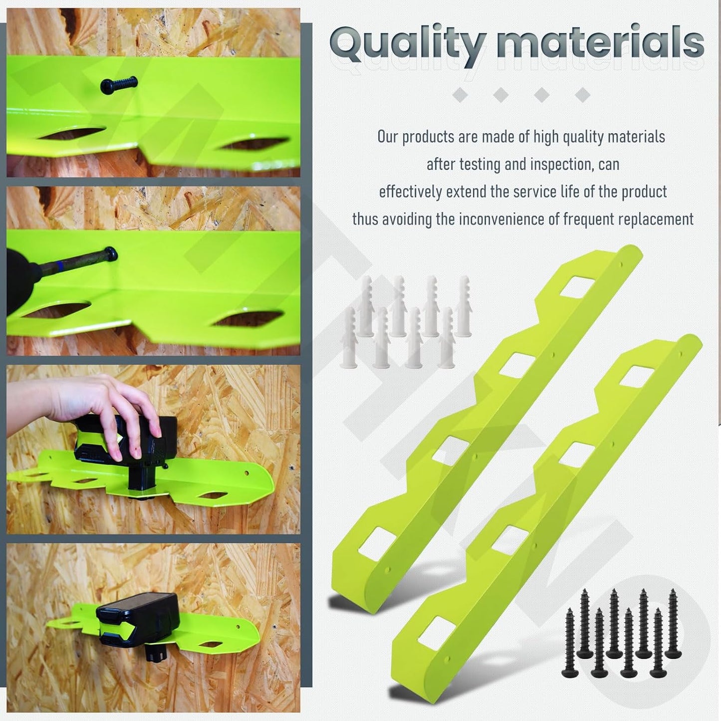 AMTHKNO 2 4 18V Pcs Upgrade Aluminum Alloy Battery Holder Slot Mounting Organizer Compatible with RYOBI NiCAD NiMH