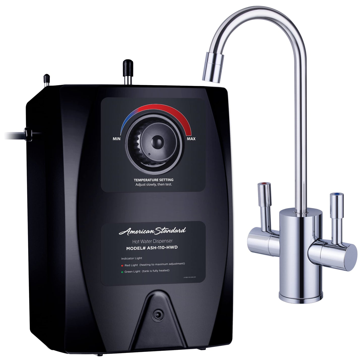American Standard ASH-110 Hot Water Dispenser, Includes Polished Chrome Dual Handle Water Faucet 780 Watts, 110v