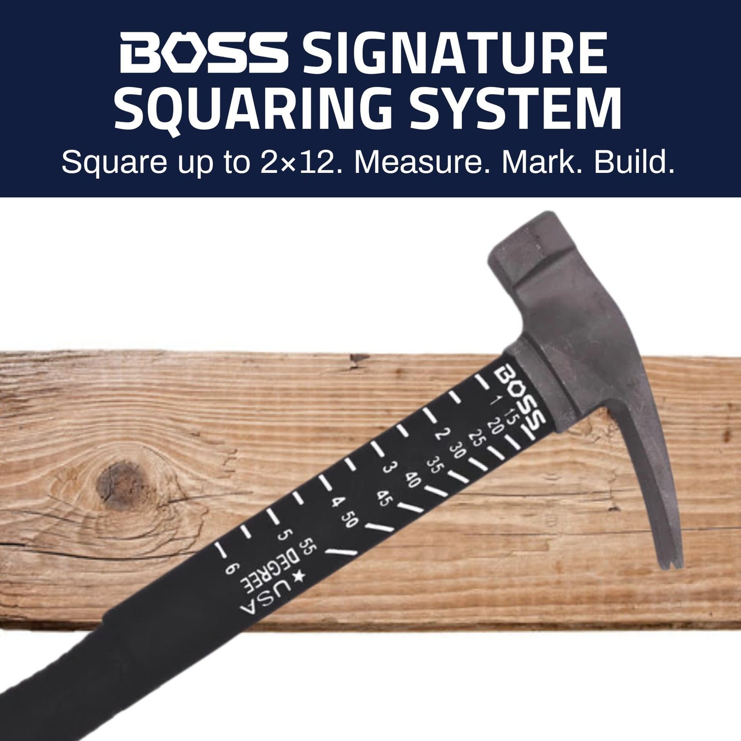 Boss Hammer 10 oz. Construction Grade Ti64 Titanium Hammer with Tough-Fiber Shock-Absorbing Fiberglass Handle - No-Slip Grip, Smooth Faced - Made in USA - BH10TIPFS