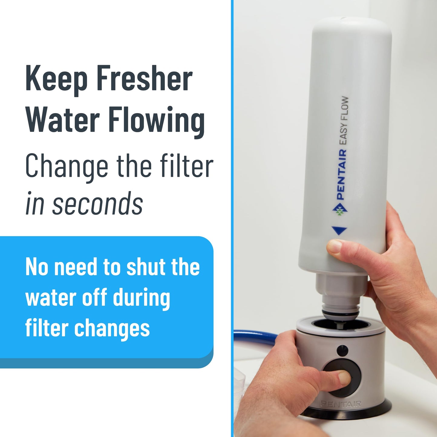 Pentair FreshPoint Easy Flow Under Sink Water Filtration System, PFAS Water Filter, NSF Certified to Reduce Lead & PFOA/PFOS