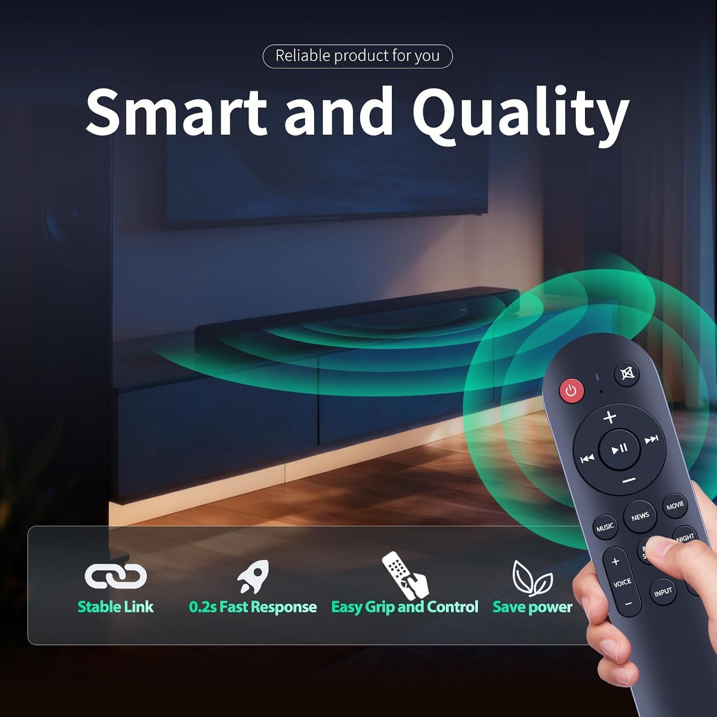 ZWP 2.1ch S100 Replacement Remote Control for Wohome Sound Bar Small TV Soundbar Speakers