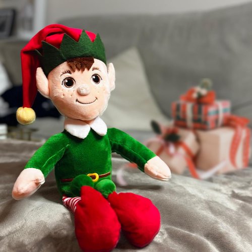Deluxe Paws Christmas Elf Plush Toy - Soft, Festive Design | 34cm Perfect for Holiday Cheer