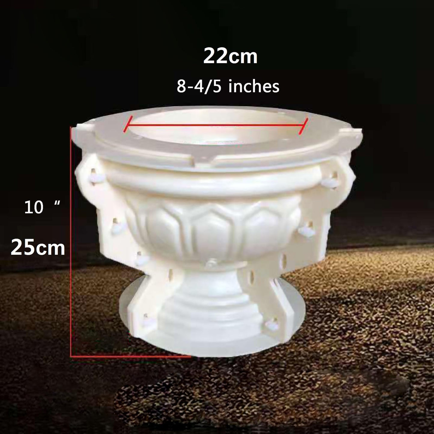 Arthevermil ABS Mold for Classical Pedestal Planter – Reusable Flower Pot Mold for DIY Concrete Garden Urn, Home Patio Balcony Outdoor Decoration