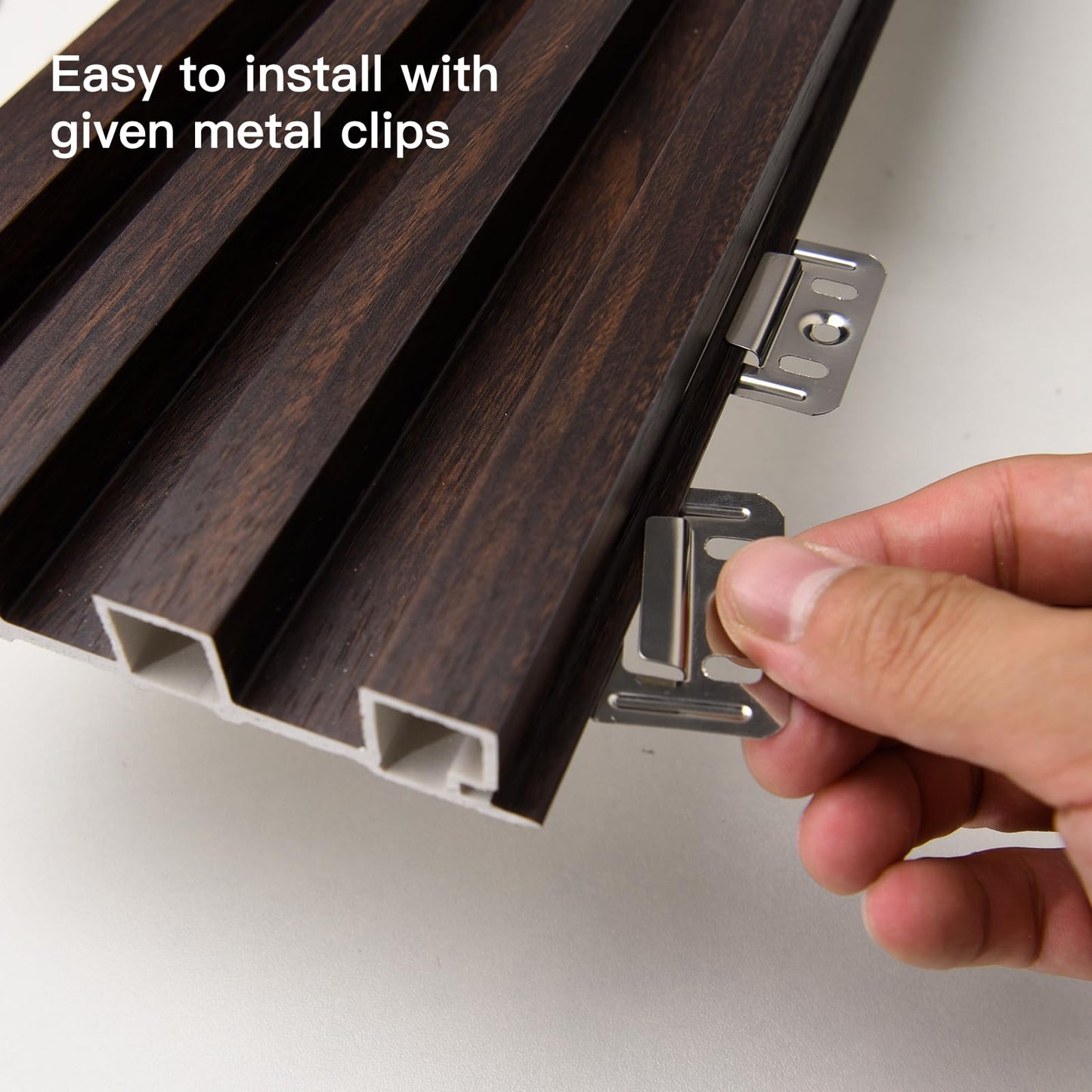 Art3d Slat Wall Panel for Modern Decor, WPC Acoustic Diffuser Panel, 8-Pack 96 x 6in. Black Walnut