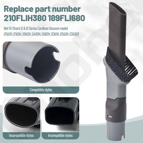 2-in-1 Duster Crevice Tool for Shark Rotator and Rocket HV300 HV301 HV320 HV322 HV320 NV751 NV650 NV680 NV800 Series Vacuum Cleaner