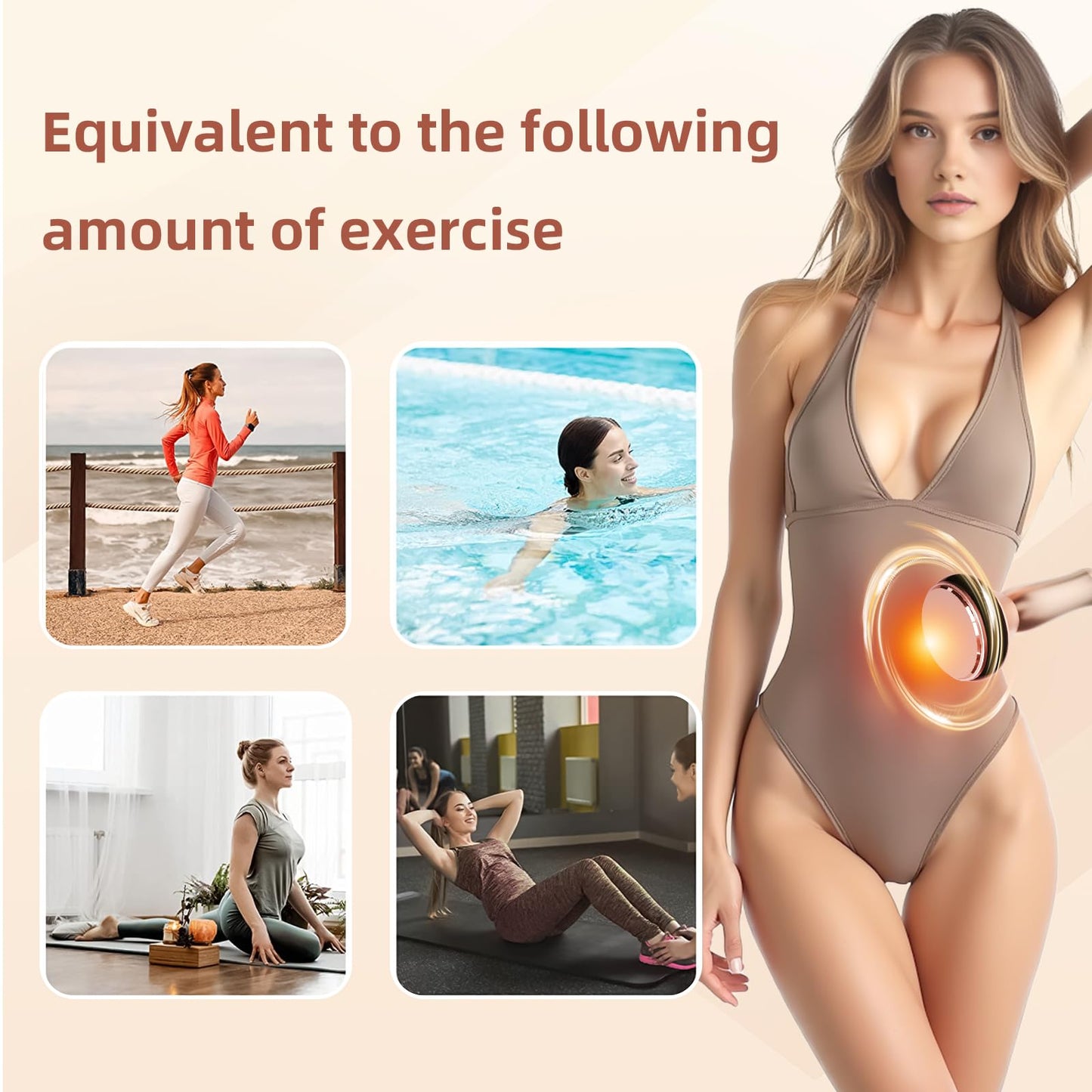 Body Massager Machine Body Multifunctional Beauty Machine Cellulite Device, White