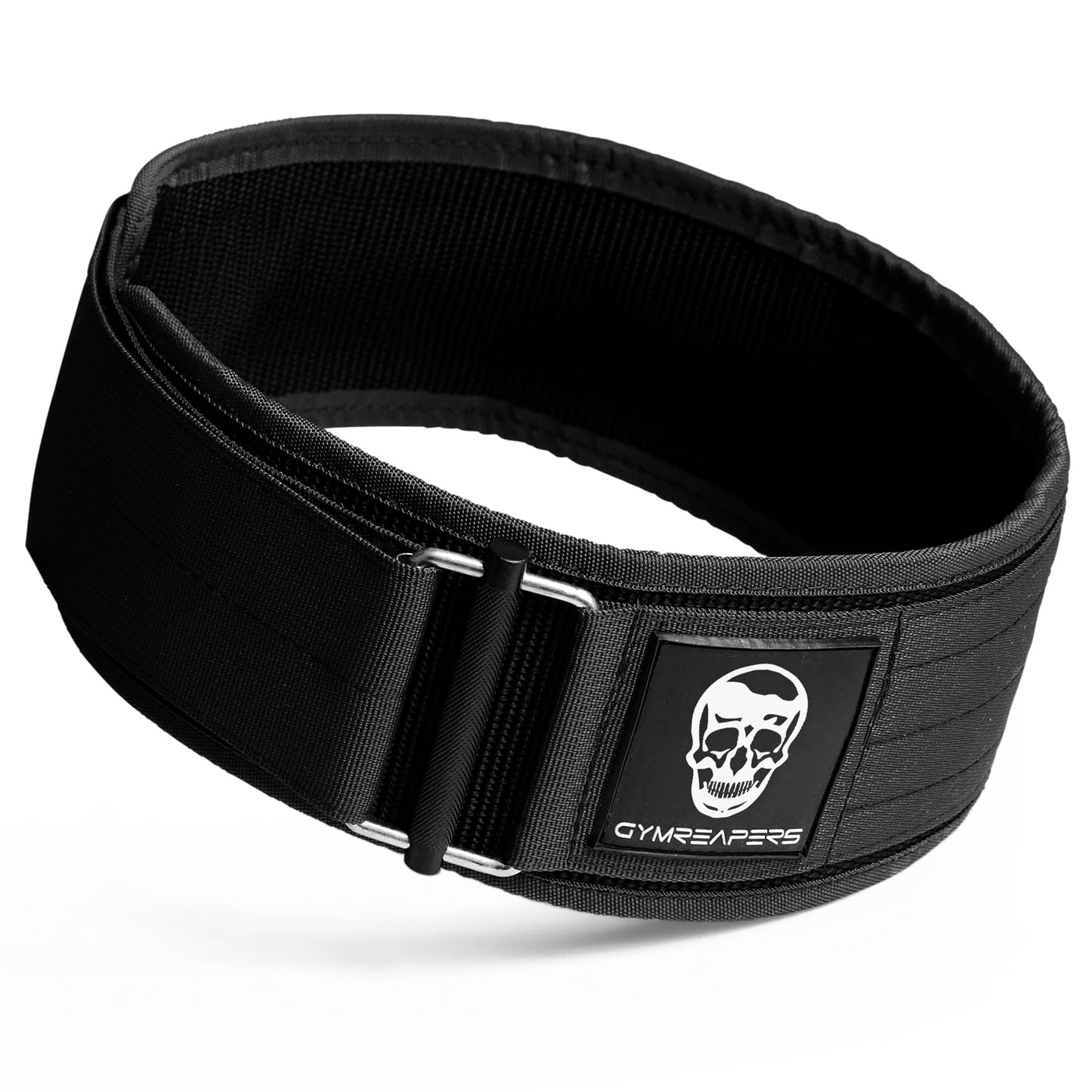 Gymreapers Quick Locking Weight Lifting Belt for Men Gym Belt for Powerlifting Deadlift Belt with 4 Inch Neoprene Metal Buckle Back Support Weightlifting Belt Women (Black, Medium)