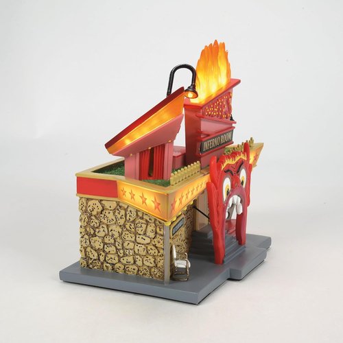 Department 56 Beetlejuice Village - Dante's Inferno Lounge Lit Building, 6.69 Inch, Multicolor Decor