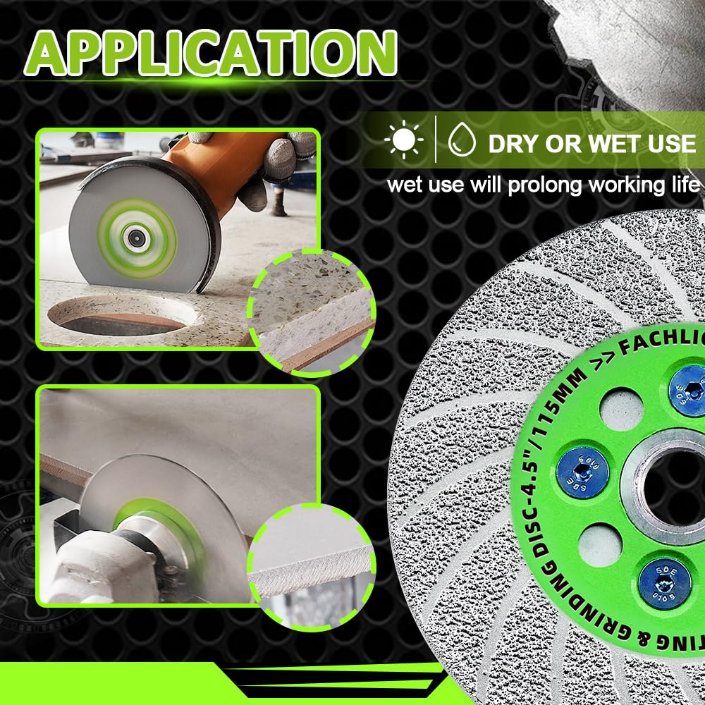 Tile Hole Saw Kit Diamond - (6/8/10/25/35/50/75/127mm Drill Bits+Finger Bit+Chamfer Bit+Adapter+Tile Blade) Diamond Hole Saw Kit for Porcelain Ceramic Marble Brick Granite,5/8"-11 Thread