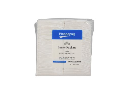 Disposable Dinner Napkins - 2-Ply, Soft & Absorbent (17x15") - 300 per Bag, 8 Bags per Box (Total 2400 Count) for Party, Catering & Daily Use