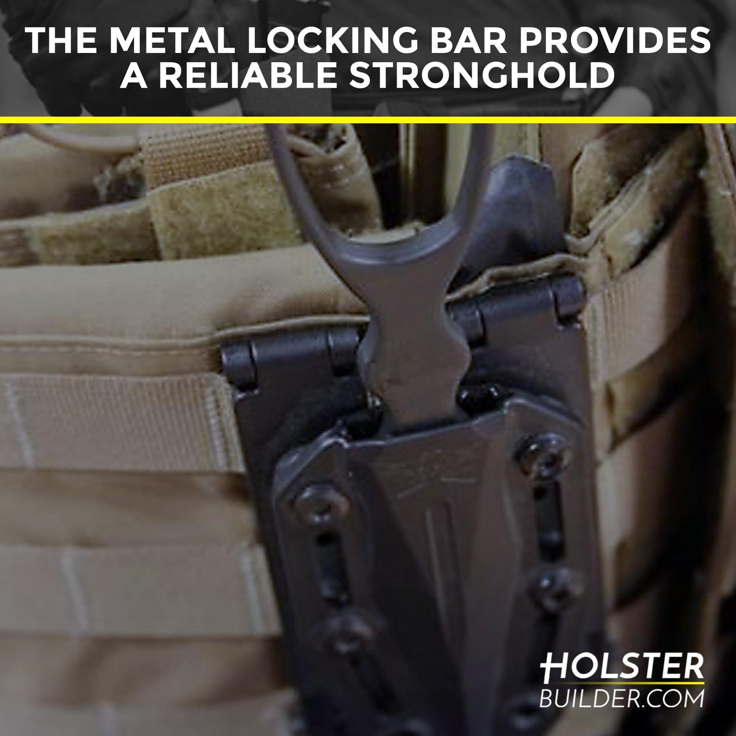 HolsterBuilder Molle Attachment – Quick Locking Belt Clip with Mounting Hardware for Holsters, Mag Pouches, Knife Sheaths, Vests – Available in Size (1", 2", 3", 5") & Pack (2 & 4) – 2 inch 2 Pack