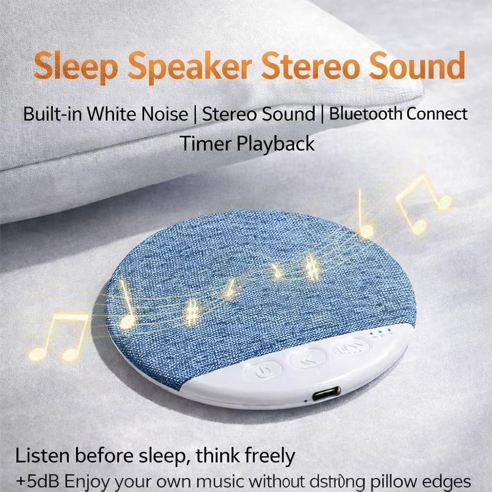 Generic (2Pcs Sleep Pillow Speaker, Sleep Speaker Under Bluetooth Pillow Speaker, Under Pillow Speaker for Sleeping