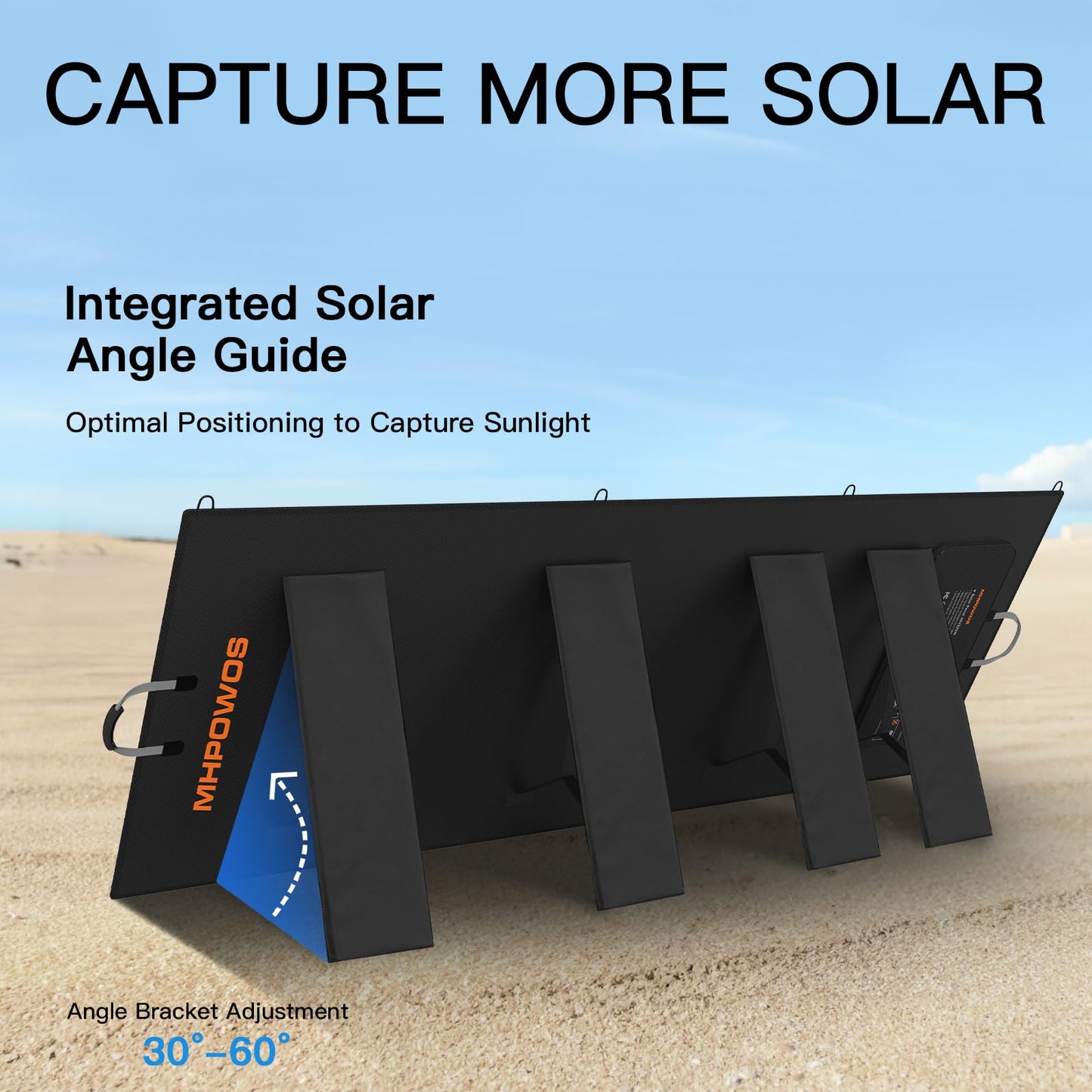 400W Portable Solar Panel, Lightweight Foldable Solar Panels Complete with an Adjustable Kickstand, IP67 Waterproof Solar Charger for Outdoor Camping, Portable Power Station, Motorhome, RV