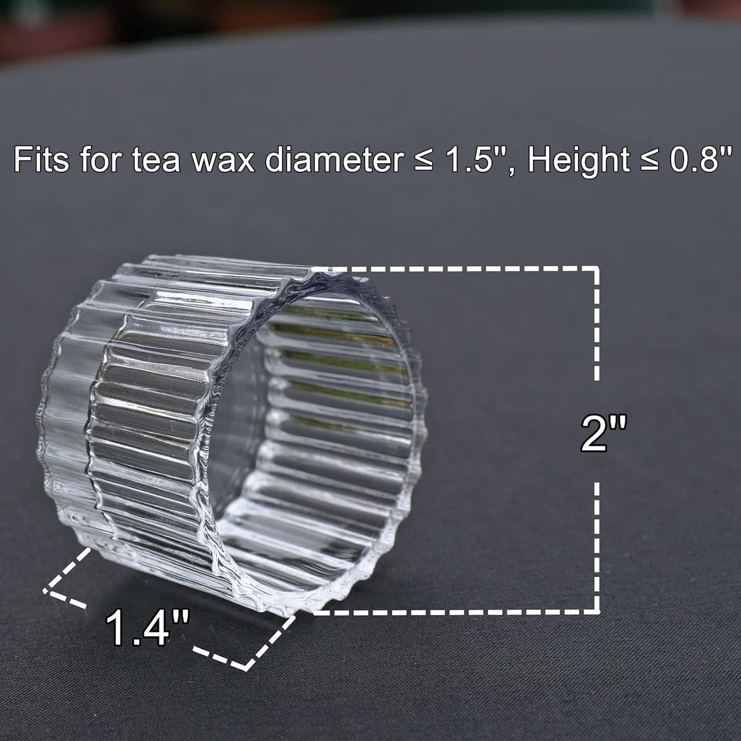 VOHO Clear Tealight Candle Holders - Set of 12 Glass Holders for Weddings & Home Decor | 2'' x 1.4''