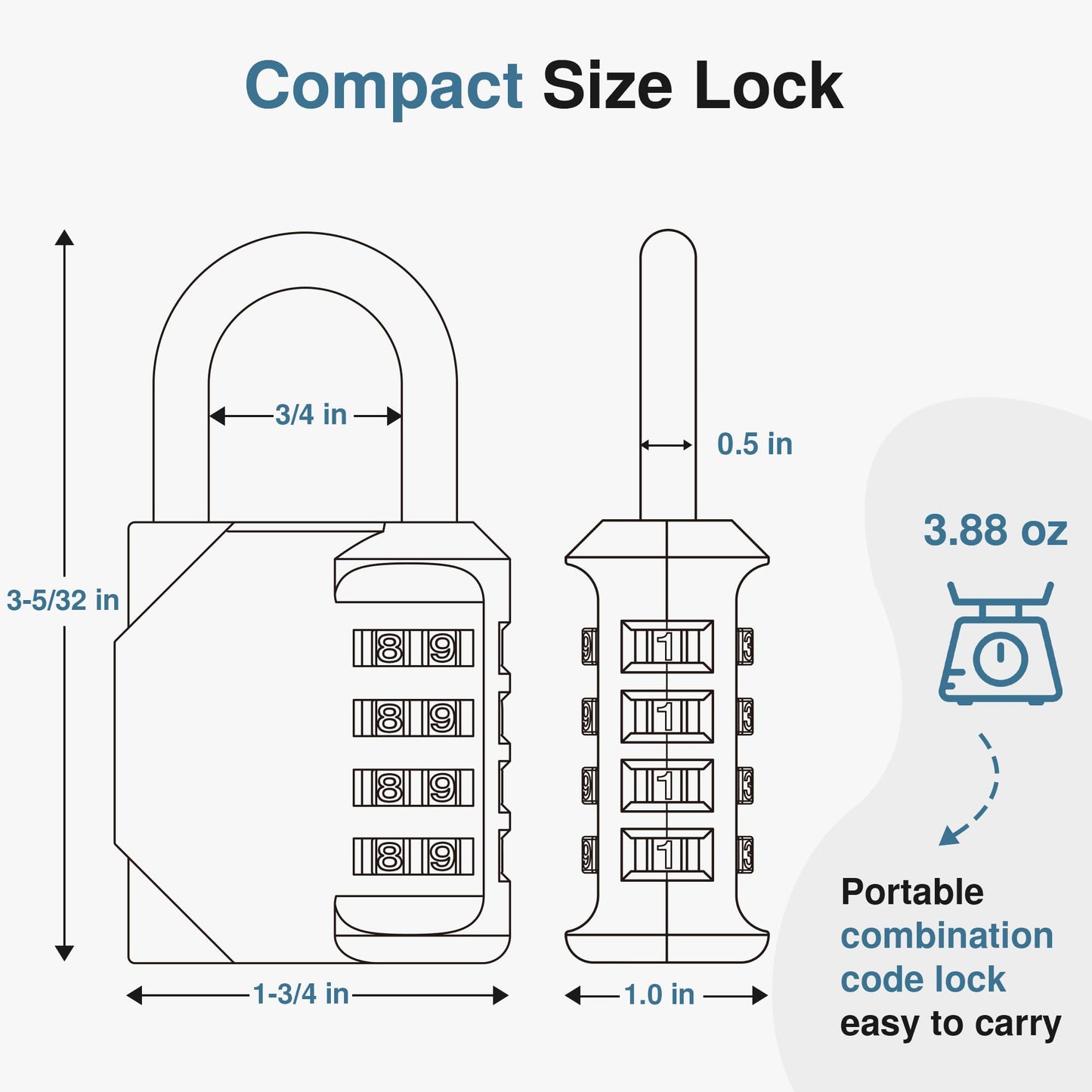 Puroma Combination Lock 10 Pack 4 Digit Waterproof Locker Locks Secure Outdoor Padlock for Gym Lockers, Toolboxes, Gates, Fences, Storage, Sports Locker, Cabinets (Black)