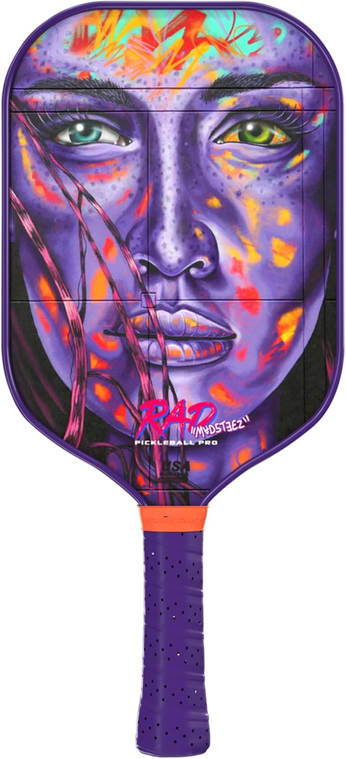 RAD Pro Pickleball Paddle Set – USAPA Approved – T700 Carbon Fiber Surface & 16mm Full-Cell Polypropylene Honeycomb Core for Power & Control – Includes Outdoor Pickleballs & Tote Bag