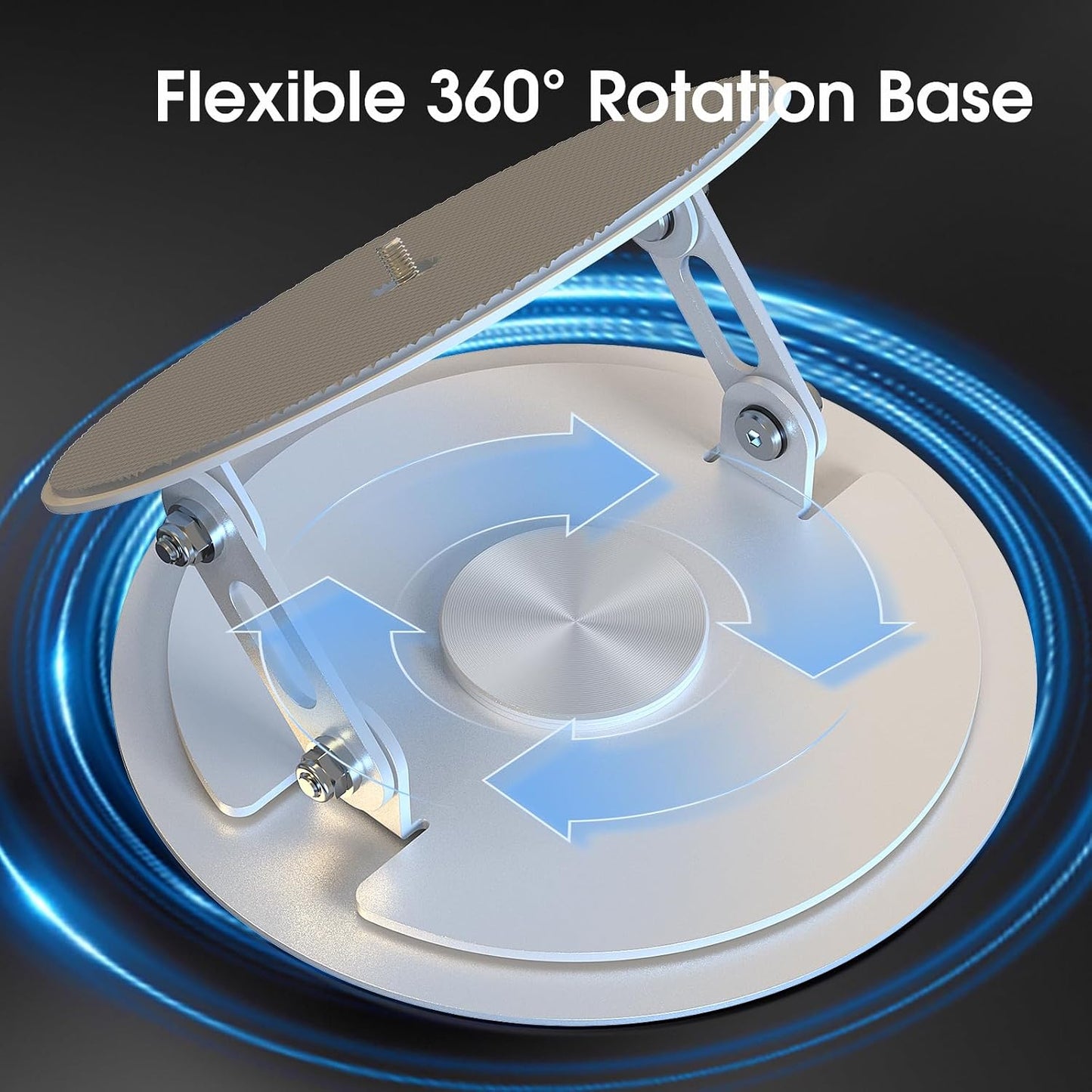 DAWASAPAT 360Adjustable 1/4" Screw360 Foldable Desktop Projector Stand, Universal Table Mount Rotation PJ Holde Black