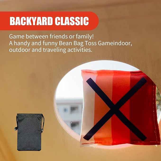 Portable 2 ft x 1 ft Cornhole Game Set with 8 Bean Bags and 1Carry Bag Excellent for Indoor & Outdoor Play – Fun Filled Cornhole Sets