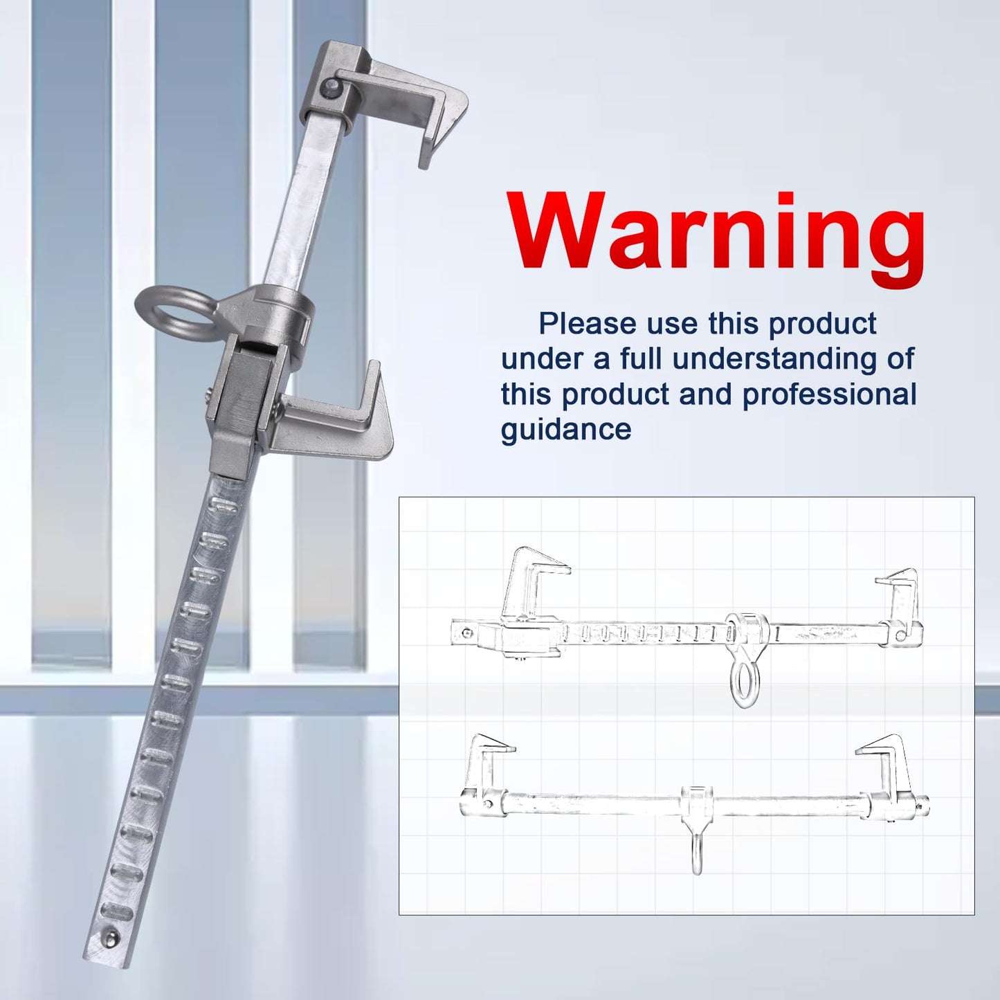TATARLAILE Beamer Fall Protection, Sliding I-Beam Clamp for 2" - 13", Aluminum material Makes the Beam Clamps Extremely lightweight | ANSI & OSHA Compliant