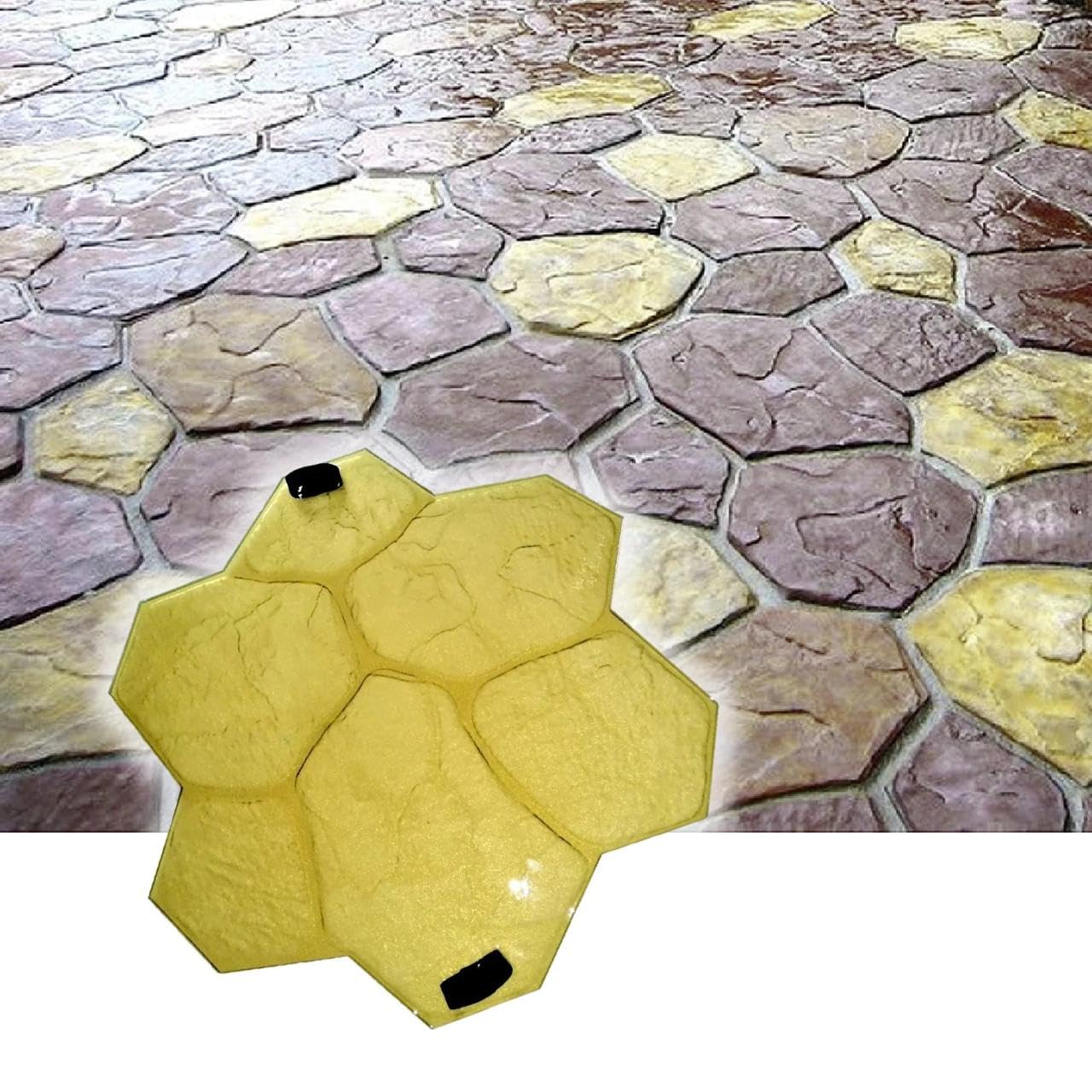 "ECUADOR BIG" Concrete Stamp – 28" Inches Polyurethane Flexible Mold for Stamping Cement, Plaster, mat for printing, Decorative Texture Tool for Horizontal & Vertical Surfaces, Durable & Reusable