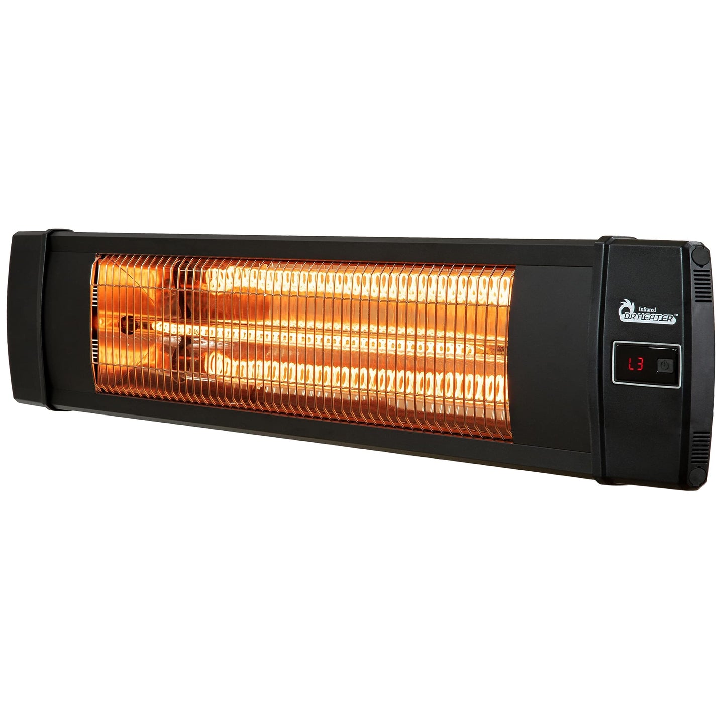 DR. INFRARED HEATER Portable Infrared Indoor and Outdoor Space Heater for Patio, Garage, Commercial & Residential With Remote Control, Without Thermostat, Black