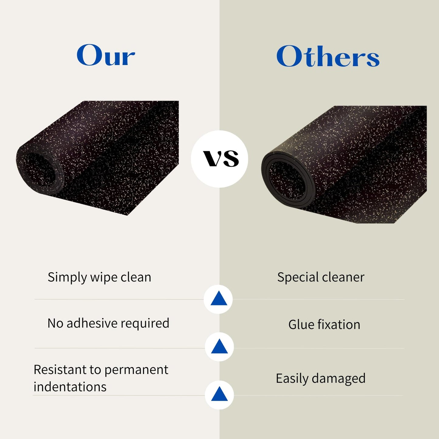 4X10 FT Heavy Duty Rubber Gym Flooring Roll，Rubber Gym Flooring for the Basement, Garage, Gym, Home Gym Flooring, or Playroom -Non-Slip Shock Absorption，Black/Grey