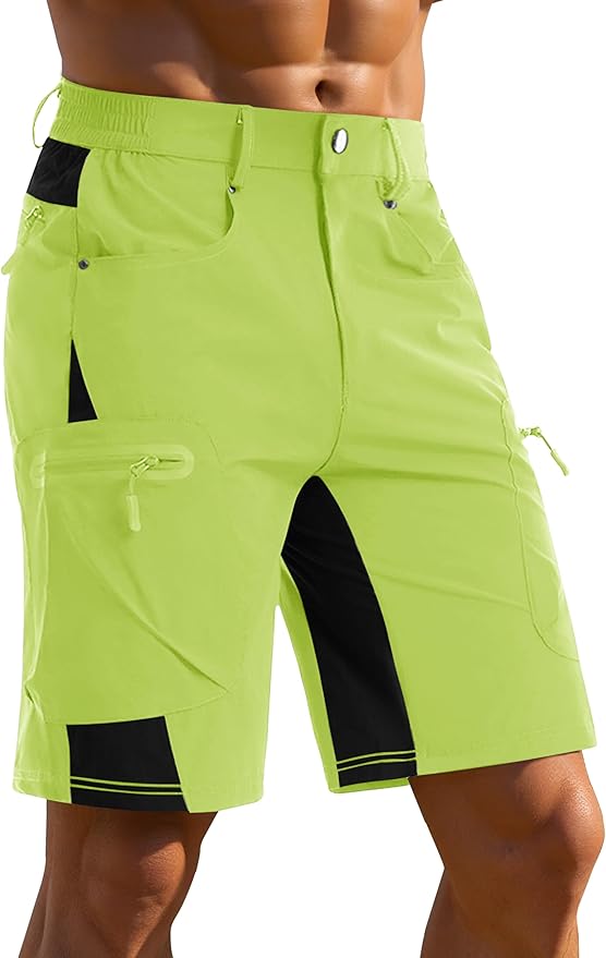 CRYSULLY Men's Hiking Cargo Shorts Outdoor Summer Lightweight Quick Dry Casual Shorts with 5 Pocket