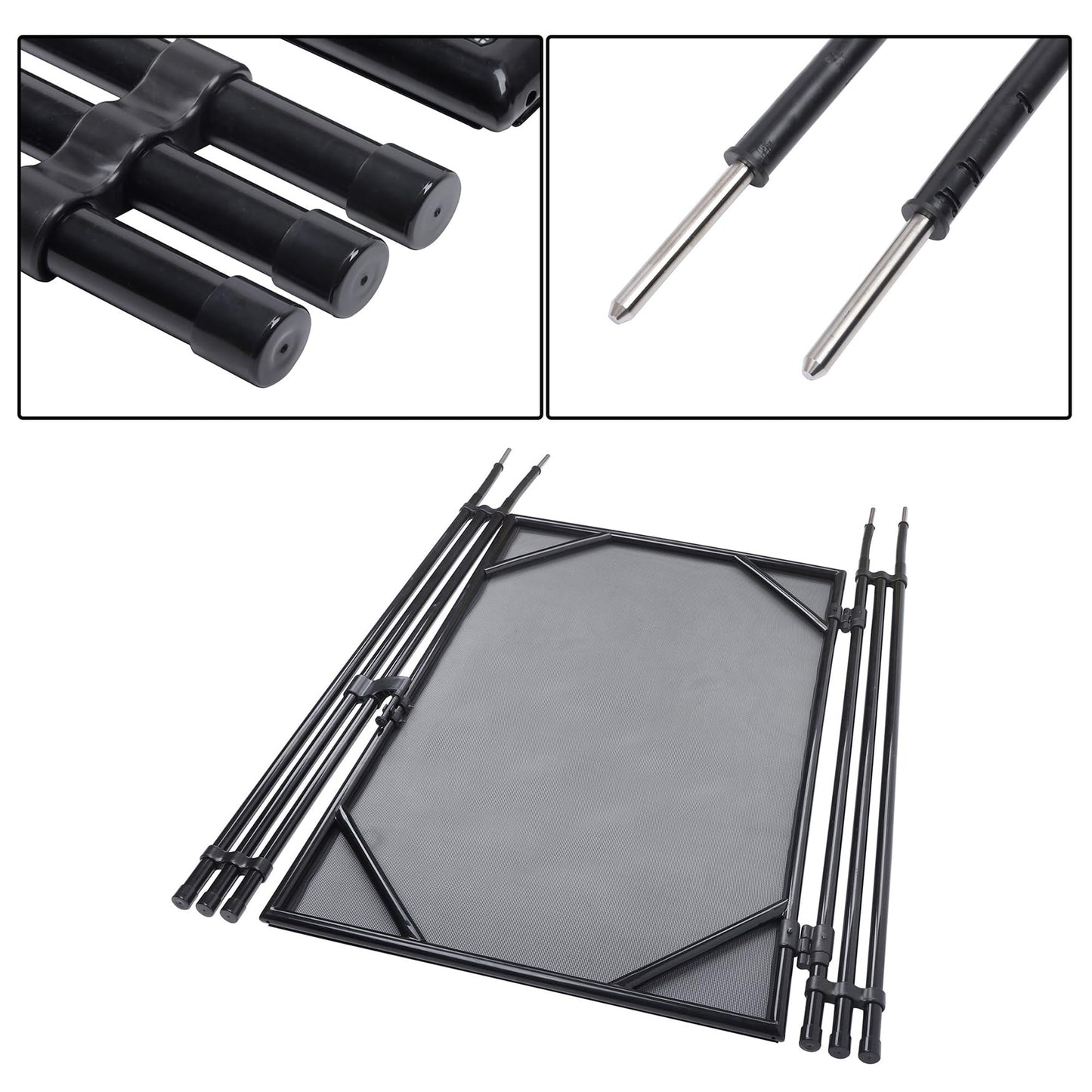 WFLNHB Easy-Install Pool Secure Gate, 4x2.5FT Pool Secure Fence Gate with Stainless Steel Latch for Inground Pools, Standalone Child Pet Barrier for Guarding Inground Pool and Spa Areas
