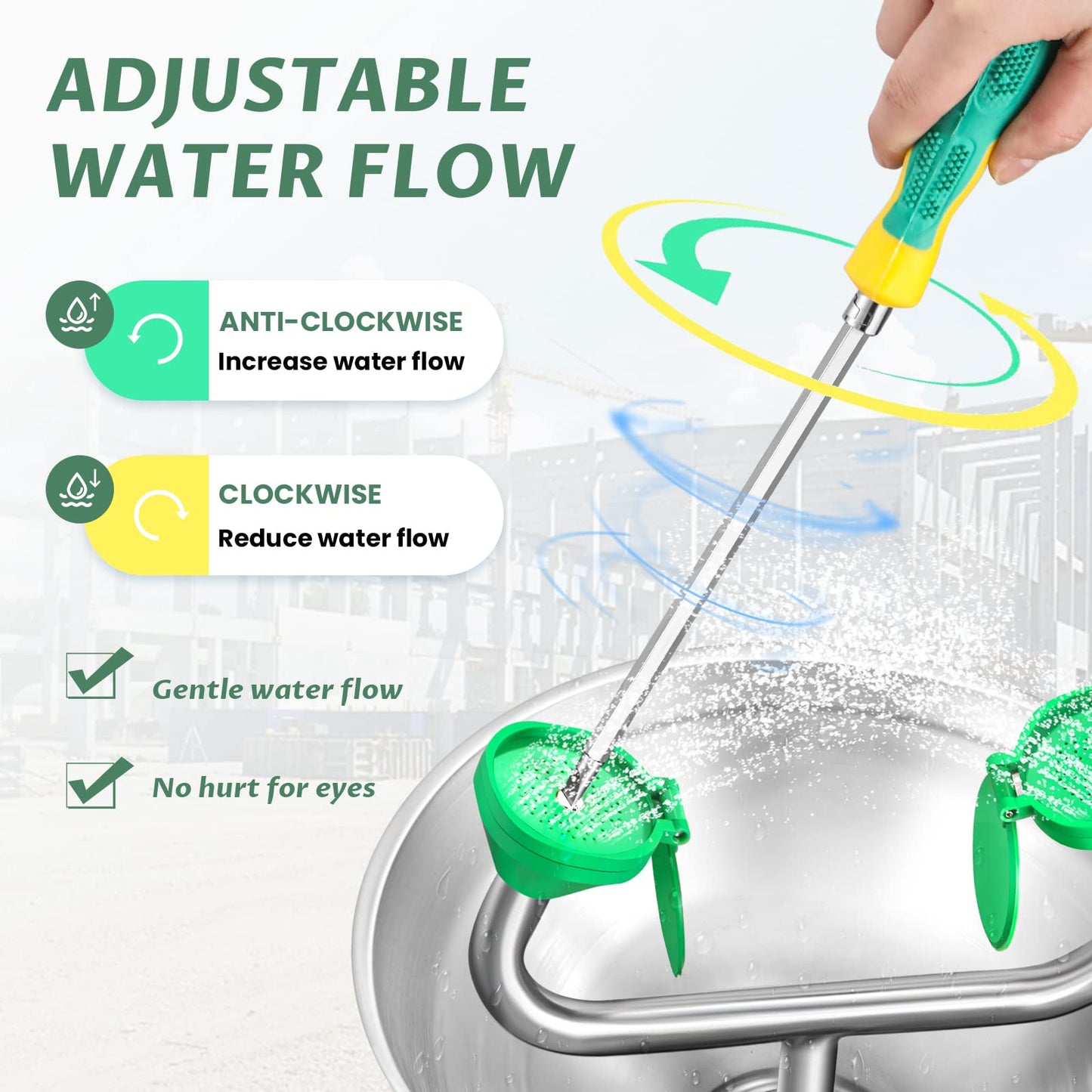 Huanyu Eye Wash Station with Shower + Stand Up Eye Wash Station (1101 * 1) +(1207-1 * 1）