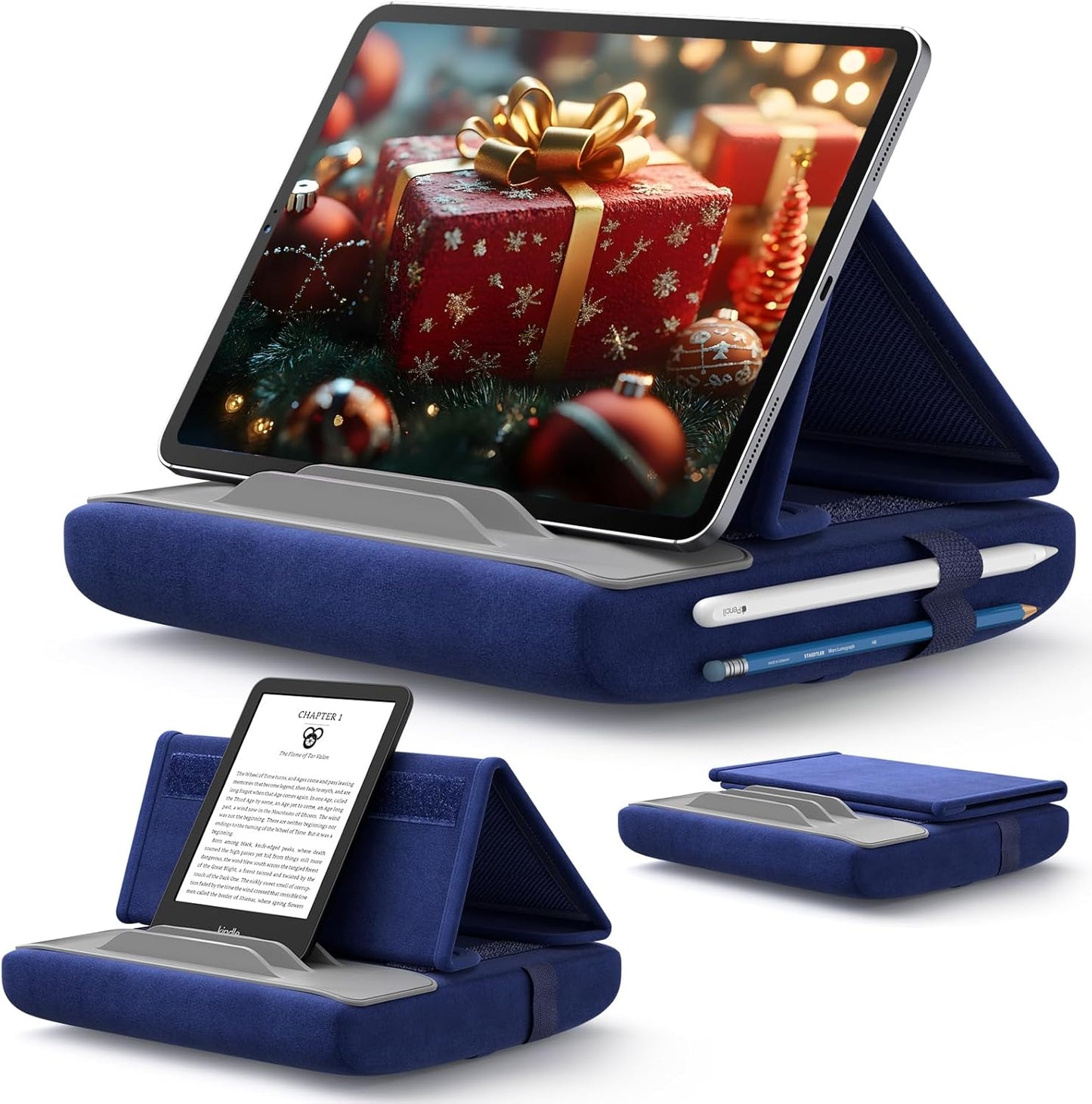 JSAUX 11 10.5 9.7 10.2 4-11'' Tablet Pillow Stand, Tablet Stand Holder Dock for Lap, Bed and Desk Compatible with iPad